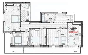 4-к квартира, вторичка, 126м2, 16/19 этаж