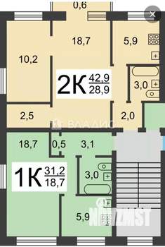 1-к квартира, вторичка, 31м2, 2/5 этаж