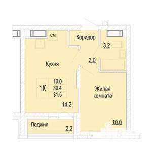 1-к квартира, вторичка, 32м2, 22/25 этаж