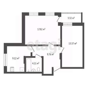 2-к квартира, вторичка, 58м2, 6/14 этаж