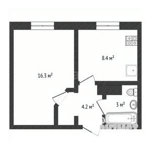 1-к квартира, вторичка, 32м2, 4/10 этаж