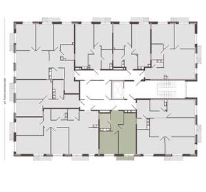 1-к квартира, строящийся дом, 38м2, 6/8 этаж
