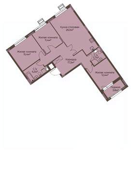 3-к квартира, строящийся дом, 95м2, 7/12 этаж
