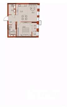 2-к квартира, строящийся дом, 48м2, 20/25 этаж