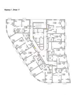 1-к квартира, вторичка, 46м2, 17/24 этаж