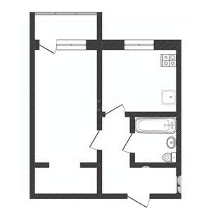 1-к квартира, вторичка, 30м2, 4/5 этаж