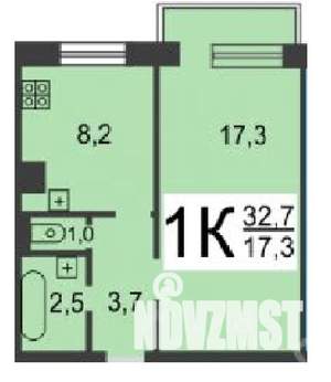 1-к квартира, вторичка, 33м2, 5/9 этаж