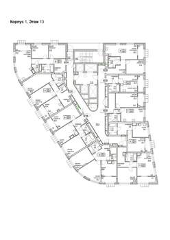 1-к квартира, вторичка, 47м2, 13/24 этаж