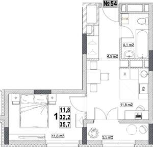 1-к квартира, вторичка, 36м2, 6/24 этаж