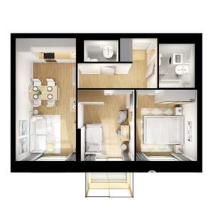 2-к квартира, вторичка, 52м2, 15/15 этаж