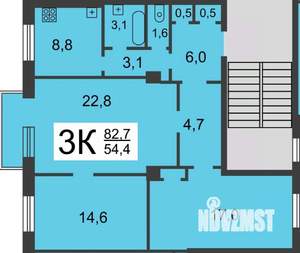 3-к квартира, вторичка, 83м2, 3/5 этаж