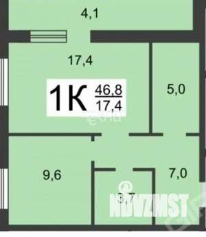 1-к квартира, вторичка, 43м2, 5/10 этаж