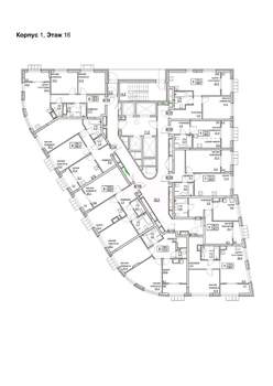 2-к квартира, строящийся дом, 60м2, 16/24 этаж