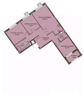 3-к квартира, строящийся дом, 94м2, 6/12 этаж