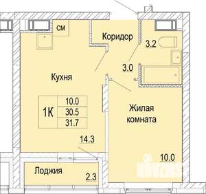 1-к квартира, вторичка, 32м2, 19/25 этаж