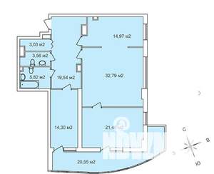 3-к квартира, вторичка, 124м2, 13/25 этаж