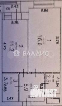 1-к квартира, вторичка, 40м2, 7/10 этаж