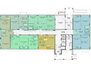 2-к квартира, строящийся дом, 54м2, 1/10 этаж