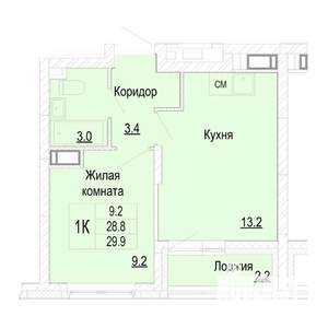 1-к квартира, вторичка, 30м2, 22/25 этаж