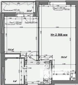 1-к квартира, вторичка, 39м2, 16/23 этаж