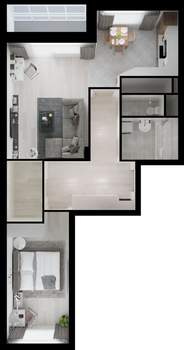 2-к квартира, вторичка, 70м2, 1/19 этаж