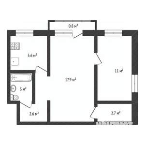 2-к квартира, вторичка, 42м2, 5/5 этаж