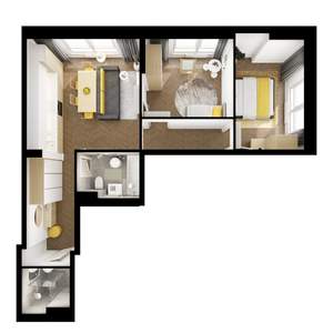 2-к квартира, вторичка, 61м2, 2/25 этаж