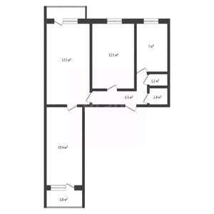 3-к квартира, вторичка, 63м2, 8/9 этаж