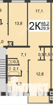 2-к квартира, вторичка, 48м2, 5/5 этаж
