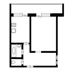 1-к квартира, вторичка, 35м2, 7/9 этаж
