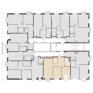 2-к квартира, строящийся дом, 65м2, 5/8 этаж