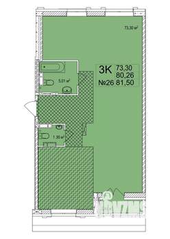 3-к квартира, вторичка, 82м2, 3/7 этаж