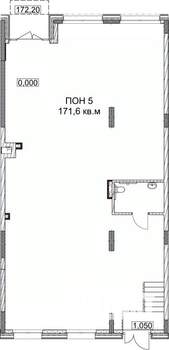Студия квартира, вторичка, 172м2, 1/9 этаж
