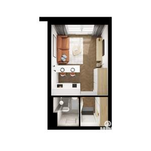 Студия квартира, вторичка, 20м2, 20/25 этаж