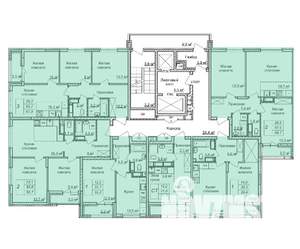 2-к квартира, строящийся дом, 55м2, 21/25 этаж