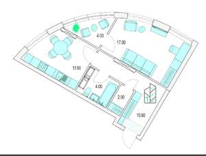 1-к квартира, вторичка, 50м2, 15/18 этаж