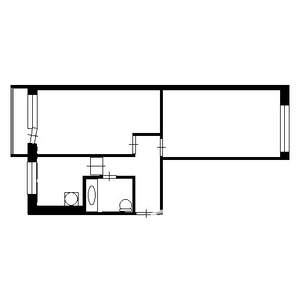 2-к квартира, вторичка, 50м2, 2/5 этаж