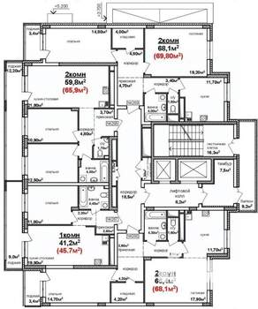 2-к квартира, вторичка, 66м2, 3/19 этаж