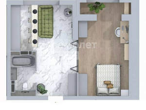 1-к квартира, сданный дом, 40м2, 5/8 этаж