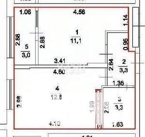 1-к квартира, вторичка, 34м2, 5/18 этаж