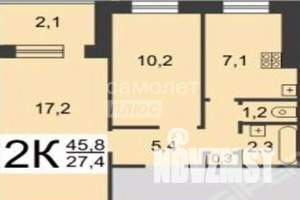 2-к квартира, вторичка, 46м2, 3/9 этаж