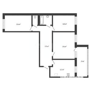 3-к квартира, вторичка, 83м2, 4/9 этаж