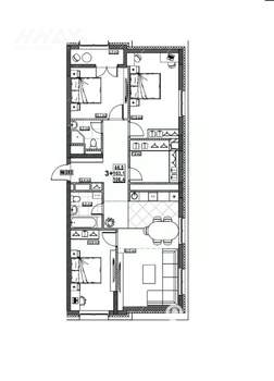 3-к квартира, вторичка, 106м2, 18/24 этаж