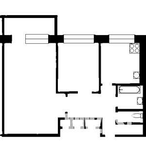 2-к квартира, вторичка, 41м2, 1/9 этаж