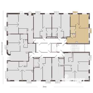 2-к квартира, строящийся дом, 62м2, 3/8 этаж