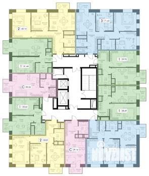 2-к квартира, вторичка, 60м2, 6/17 этаж