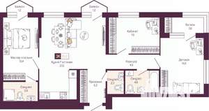 3-к квартира, вторичка, 90м2, 2/14 этаж