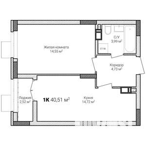 3-к квартира, строящийся дом, 79м2, 2/15 этаж