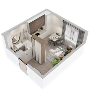 Студия квартира, вторичка, 21м2, 10/10 этаж