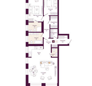 3-к квартира, вторичка, 95м2, 9/25 этаж